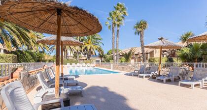 Gîte mit 2 Schlafzimmern, Klimaanlage, Pool, nahe Sigean