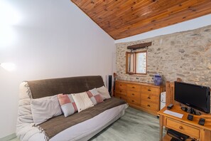 TV, fireplace, DVD player