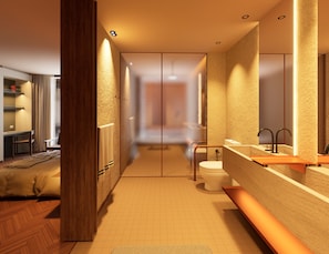 Superior Double Room | Bathroom | Free toiletries, hair dryer, towels, soap