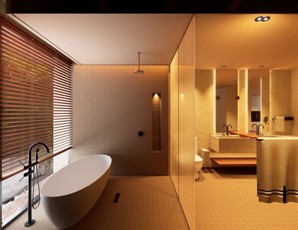 Superior Double Room | Bathroom | Free toiletries, hair dryer, towels, soap