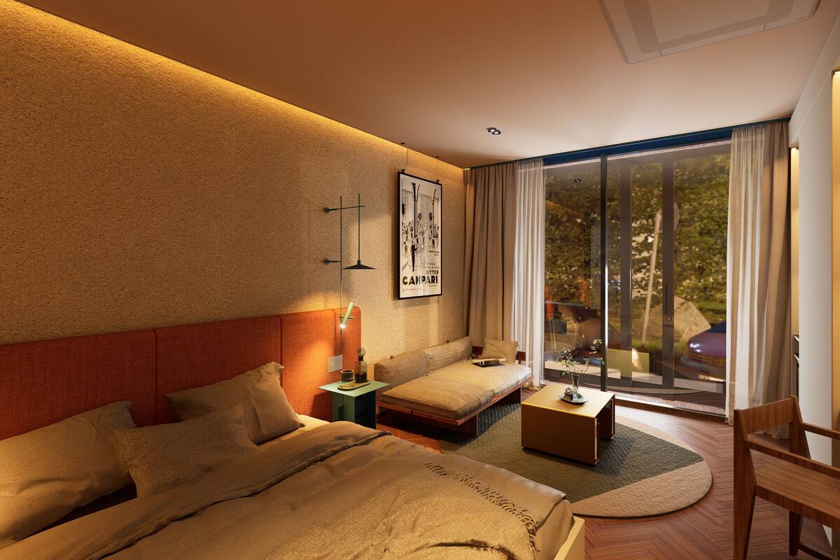 Design Studio Suite | In-room safe, desk, laptop workspace, blackout curtains