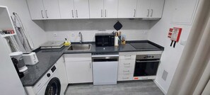 Microwave, oven, stovetop, dishwasher