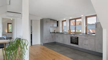 Fridge, oven, stovetop, dishwasher