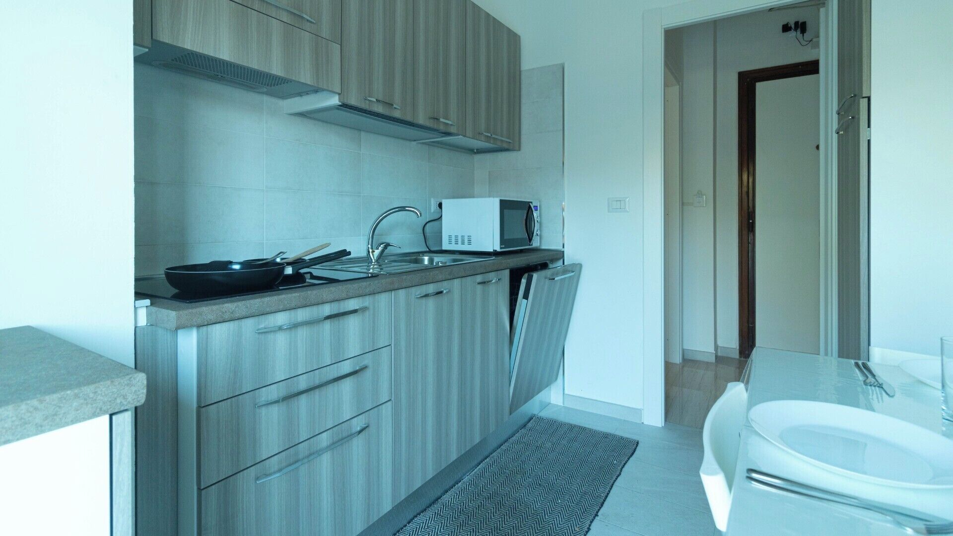 Deluxe Apartment, 2 Bedrooms, Air conditioning, City View | Private kitchen | Fridge, microwave, oven, stovetop