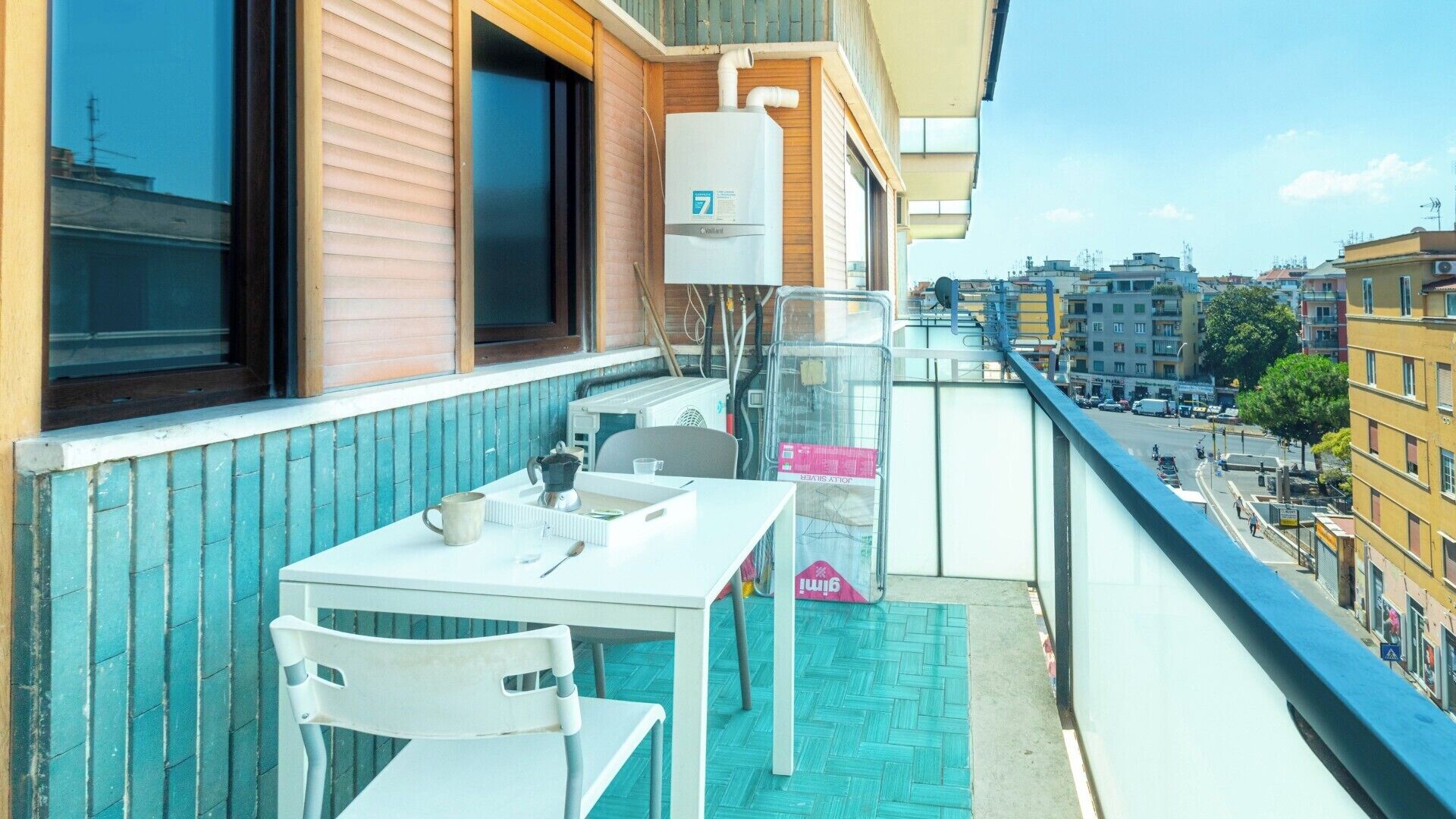 Deluxe-Apartment, 2 Schlafzimmer, Klimaanlage, Stadtblick | Blick vom Balkon