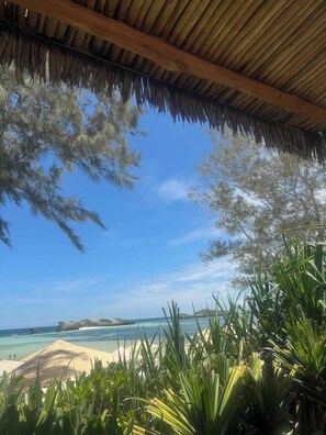 Sun loungers, beach towels