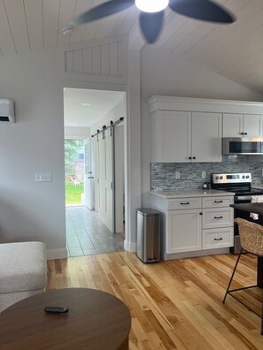 Microwave, oven, stovetop, dishwasher - Charming, newly renovated 2-bedroom cottage in Old Orchard 100 yds to the beach (Old Orchard Beach)
