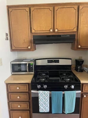 Microwave, oven, stovetop, dishwasher