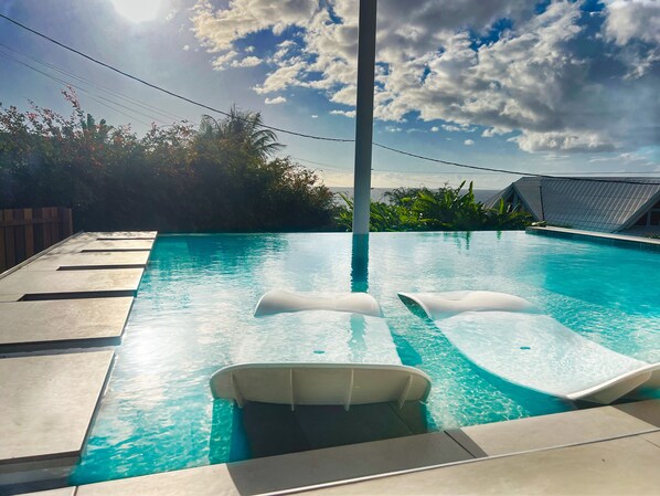 Outdoor pool, a heated pool