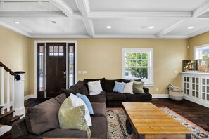 TV, fireplace, video games