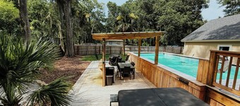 Chic Family - Friendly 3BR Home w/ Pool, Hot Tub & Fire pit near Parris Island