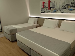 In-room safe, desk, laptop workspace, iron/ironing board