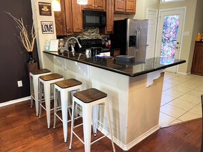 Microwave, oven, stovetop, dishwasher