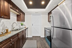 Microwave, oven, stovetop, dishwasher