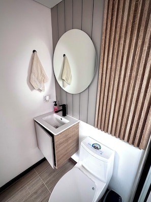 Towels, soap, toilet paper