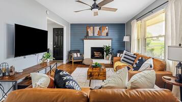 Smart TV, foosball, table tennis, books
