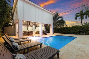 A heated pool
