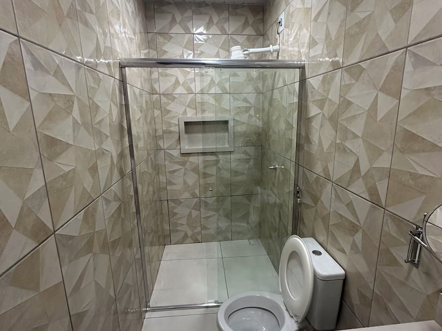 Basic Quadruple Room | Bathroom | Shower, towels, soap