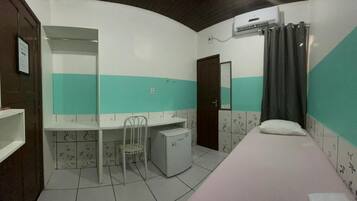 Basic Single Room | Bathroom | Shower, towels, soap