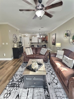 Bright living area with comfortable seating and an open layout