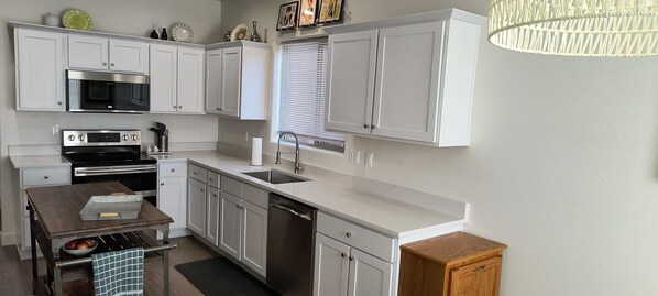 Microwave, oven, stovetop, dishwasher