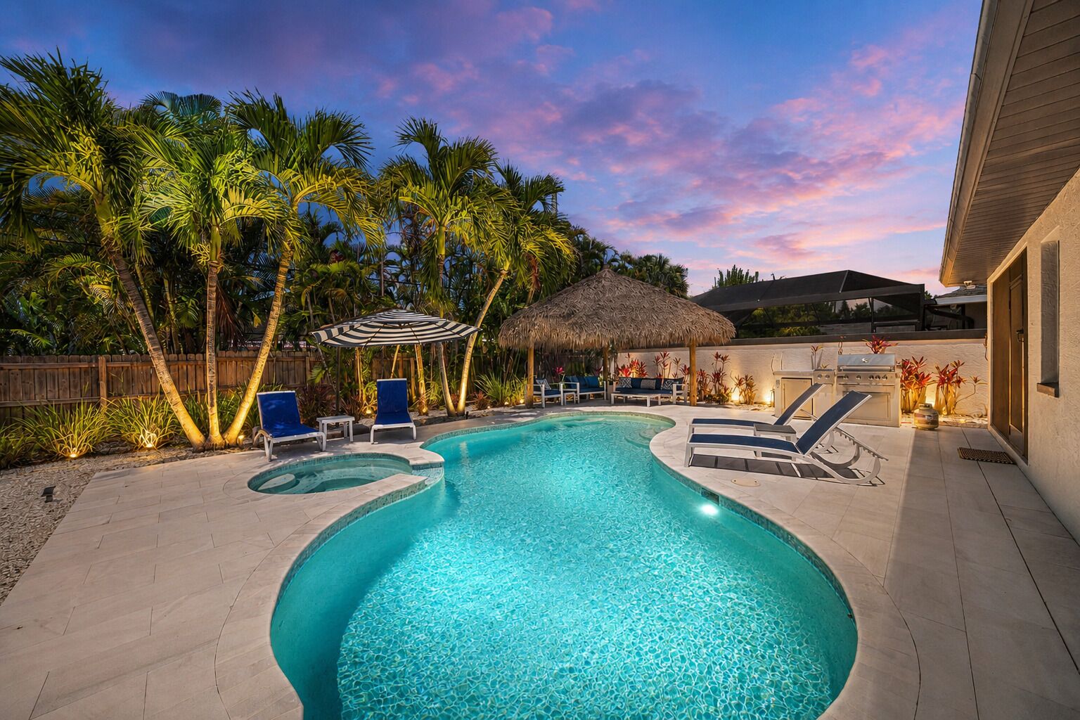 A heated pool