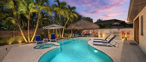 A heated pool