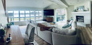 Télévision, cheminée