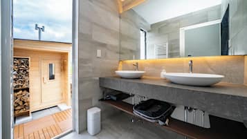 Free toiletries, hair dryer, slippers, bidet