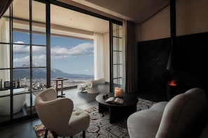 Ropa de cama de alta calidad y minibar
