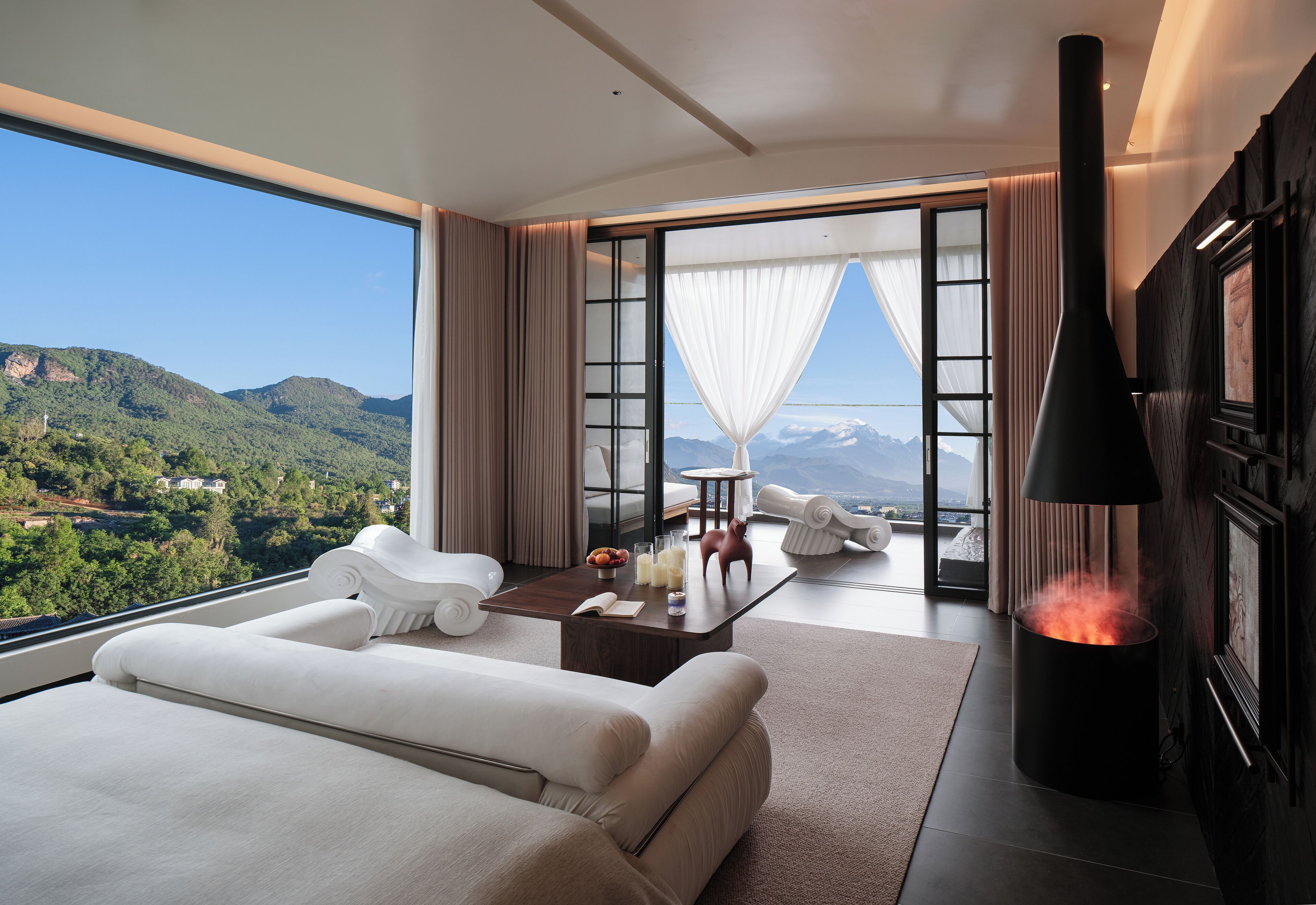 Ropa de cama de alta calidad y minibar 