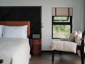Ropa de cama de alta calidad y minibar