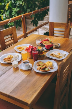 Free daily local cuisine breakfast