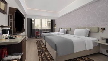 Desk, laptop workspace, soundproofing, free WiFi