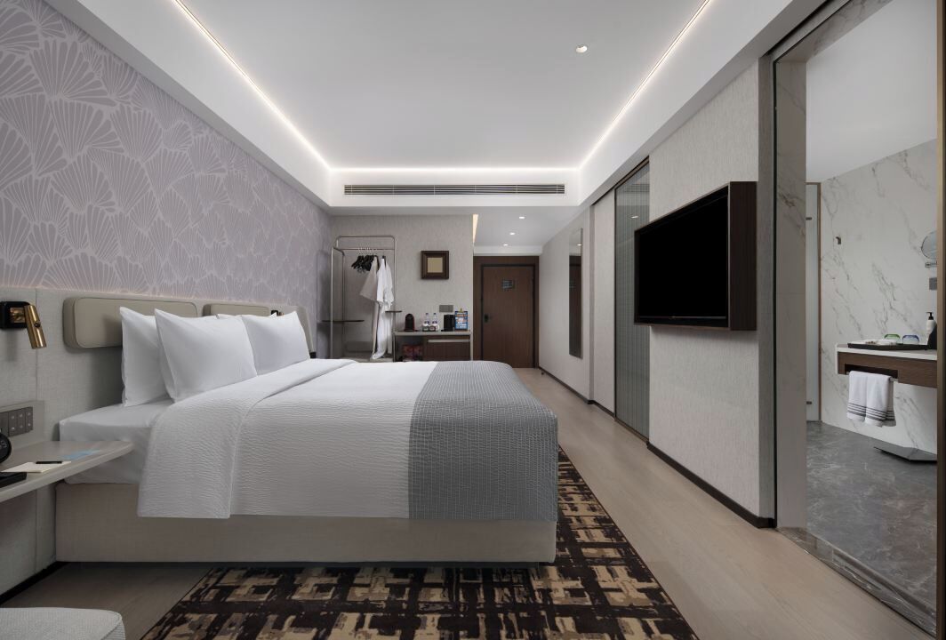 Grand Deluxe Room King | Premium bedding, memory-foam beds, desk, laptop workspace