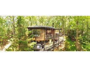 Property grounds - Private Mountain Oasis with indoor Fireplace, Hot tub and Firepit; Dog Friendly! (Blue Ridge)