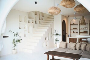 Villa Luxe, 2 chambres, vue mer | Coin séjour