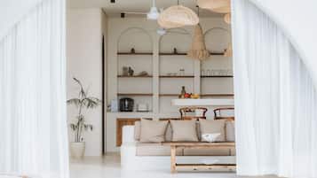 Luxury Villa, 2 Bedrooms, Sea View | Living room