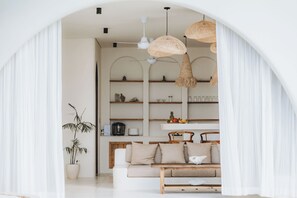 Luxury Villa, 2 Bedrooms, Sea View | Living room