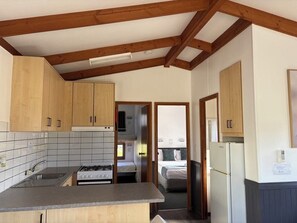 Premier Cabin, 2 Bedrooms | Living area | TV - Kerang Holiday Park (Kerang)