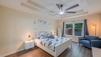 2 bedrooms, iron/ironing board, WiFi, bed sheets
