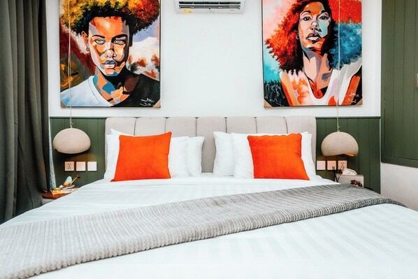 Deluxe Villa, 2 Bedrooms, Patio, Pool View | Egyptian cotton sheets, premium bedding, in-room safe, desk - Casa Medjango Canggu (Canggu)