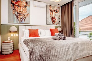 디럭스 빌라, 침실 2개, 파티오, 수영장 전망 | 이집트산 면 시트, 고급 침구, 객실 내 금고, 책상