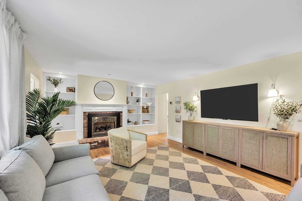 Whether hosting guests or enjoying quiet nights in, this living space is ready for it all.