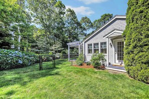 Exterior - Peaceful 1-Story Living 1/2 Mile From Beach, Patio, Grill, Office with Twin Beds, Wooded Setting, Spacious Driveway, Garden Views, Walk to Shore, Perfect Cape Cod Getaway for Families or Groups, 24 Hour Hospitality (Falmouth)