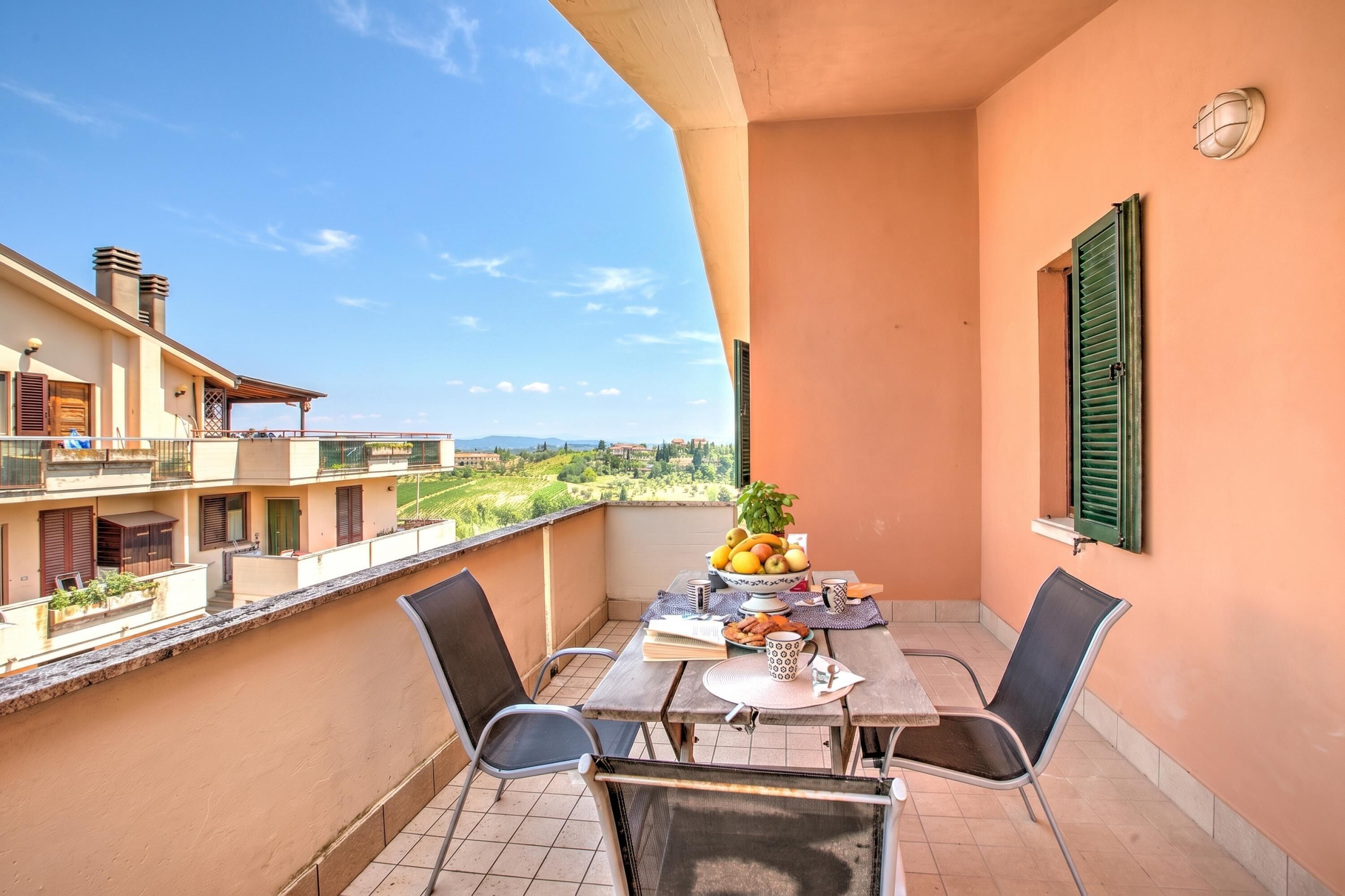 Standard Apartment, Multiple Bedrooms (Chianti Wine Site Apt Private Balcony) | Outdoor dining