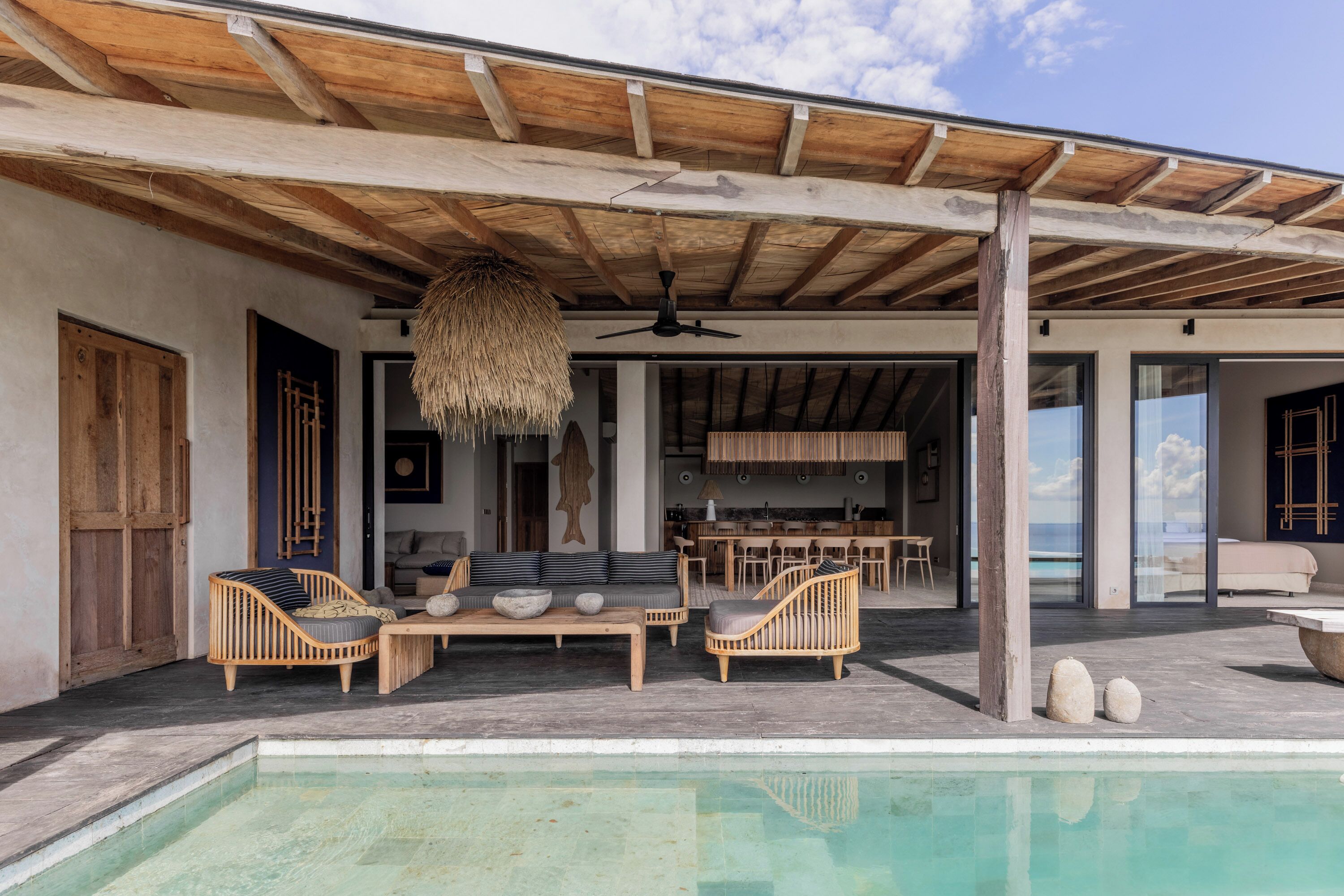 Villa, 3 chambres, piscine privée, vue mer | Coin séjour