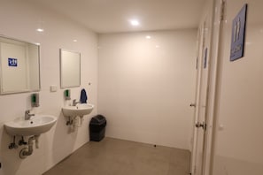 Shower, toilet paper