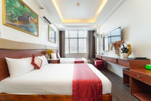 Premium bedding, free WiFi, bed sheets