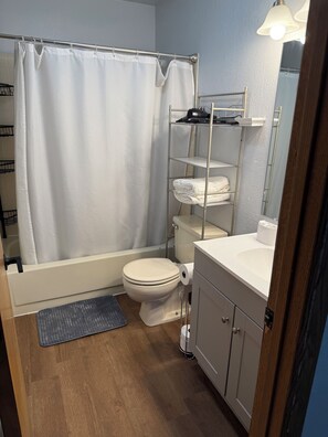 Hair dryer, towels, soap, toilet paper - Charming 2-bedroom apartment in Anchorage (Anchorage)